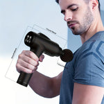 Massage Gun Cordless Rechargeable 30 Speeds 10 Attachments