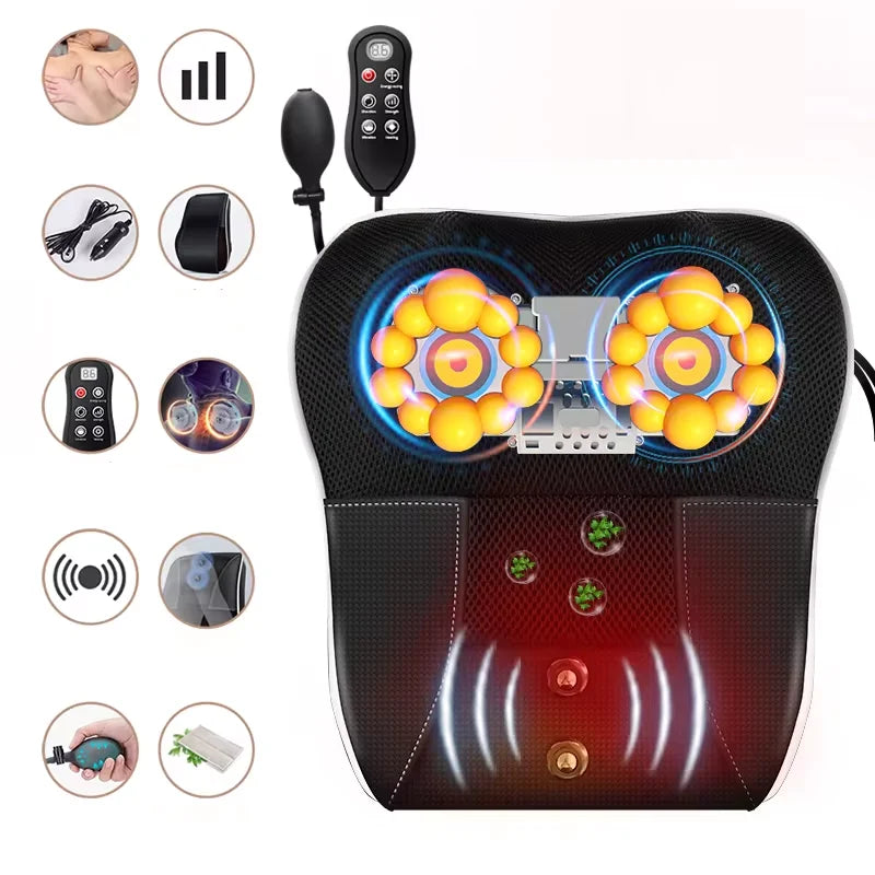 Massage Pillow Heated Infrared Shiatsu Neck & Back