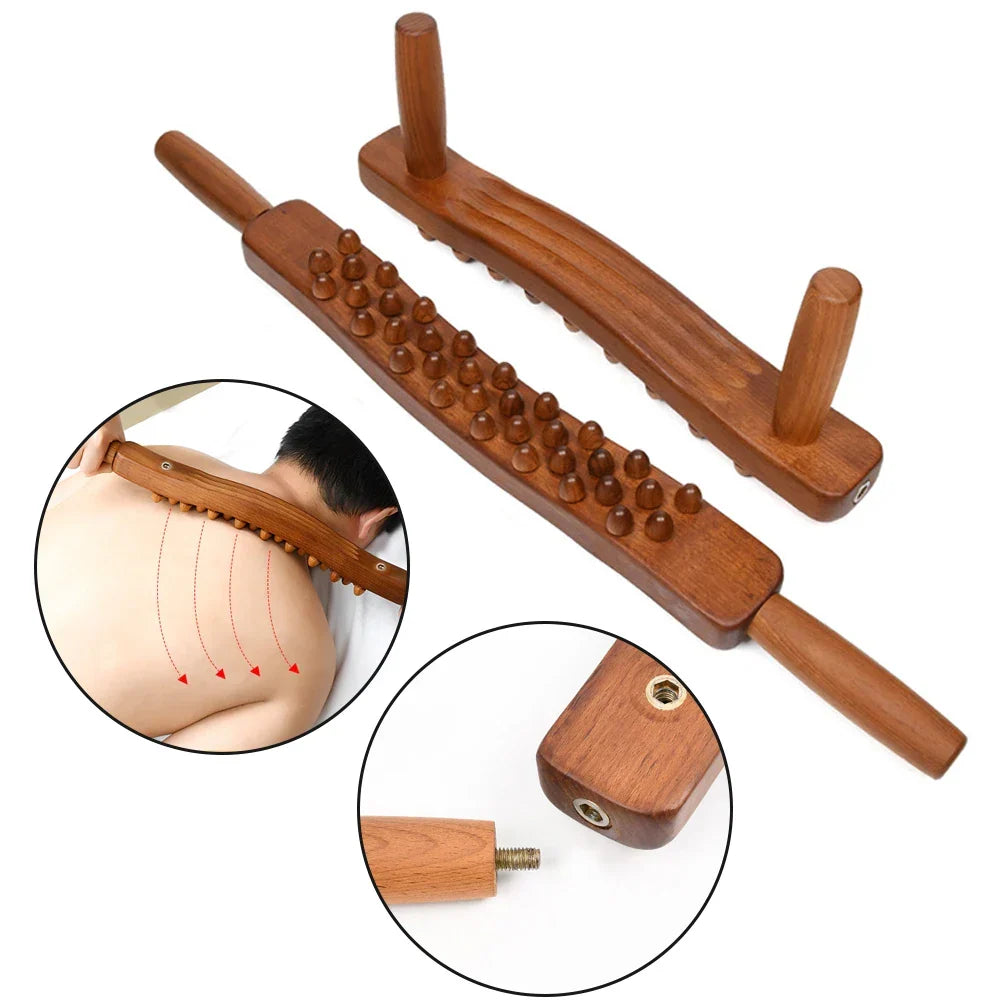 Massage Tool Natural Wood 34-Point Trigger