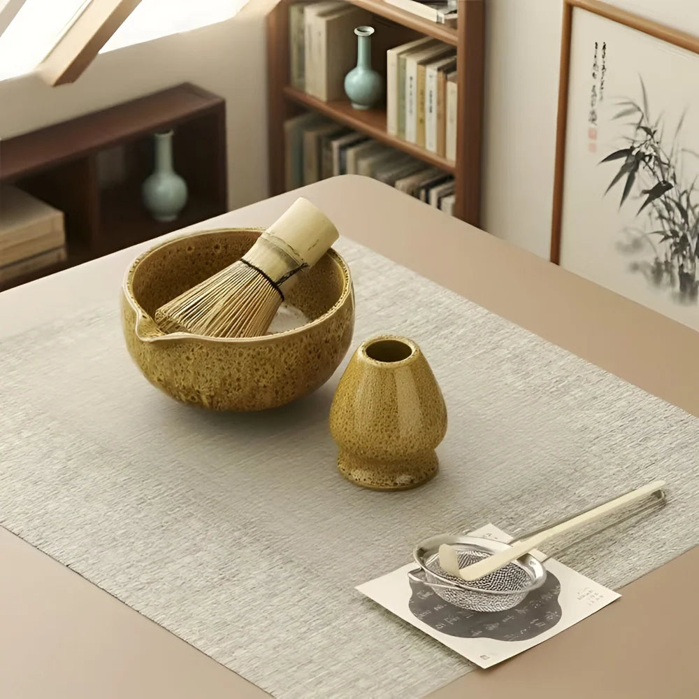 Matcha Tea Set Ceramic Bowl Set of 5