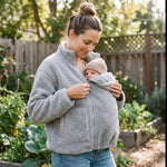 Maternity & Babywearing Jacket Teddy Fleece Expandable Front