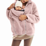 Maternity & Babywearing Jacket Teddy Fleece Expandable Front