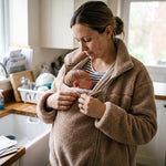 Maternity & Babywearing Jacket Teddy Fleece Expandable Front