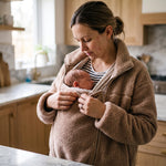 Maternity & Babywearing Jacket Teddy Fleece Expandable Front