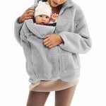 Maternity & Babywearing Jacket Teddy Fleece Expandable Front