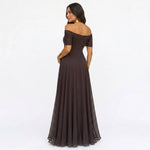 Maternity Maxi Dress Off-Shoulder Floral Stretch Polyester