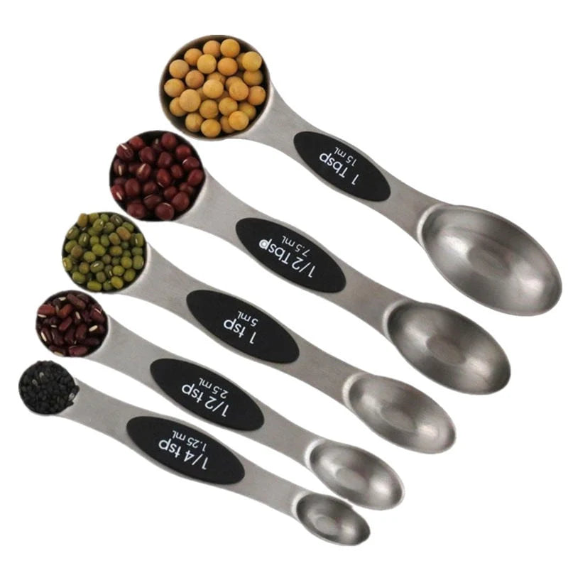 Measuring Spoons Stainless Steel Magnetic Nesting Set of 5