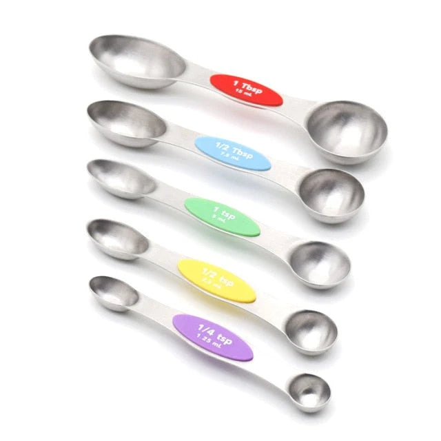 Measuring Spoons Stainless Steel Magnetic Nesting Set of 5