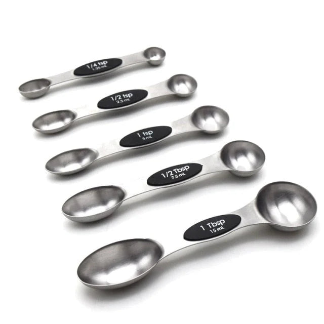 Measuring Spoons Stainless Steel Magnetic Nesting Set of 5
