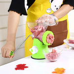 Meat Grinder Manual Hand-Crank Metal Construction