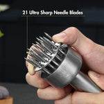 Meat Tenderizer Ultra-Sharp Stainless Steel Needles Ergonomic Handle