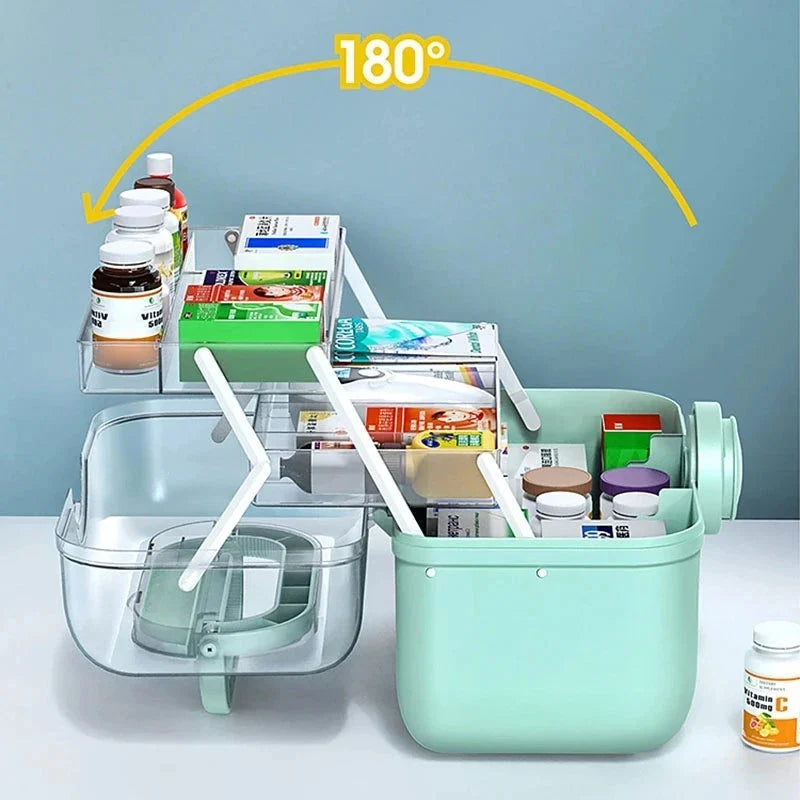 Medical Supply Organizer Multi-Compartment ABS Storage Box