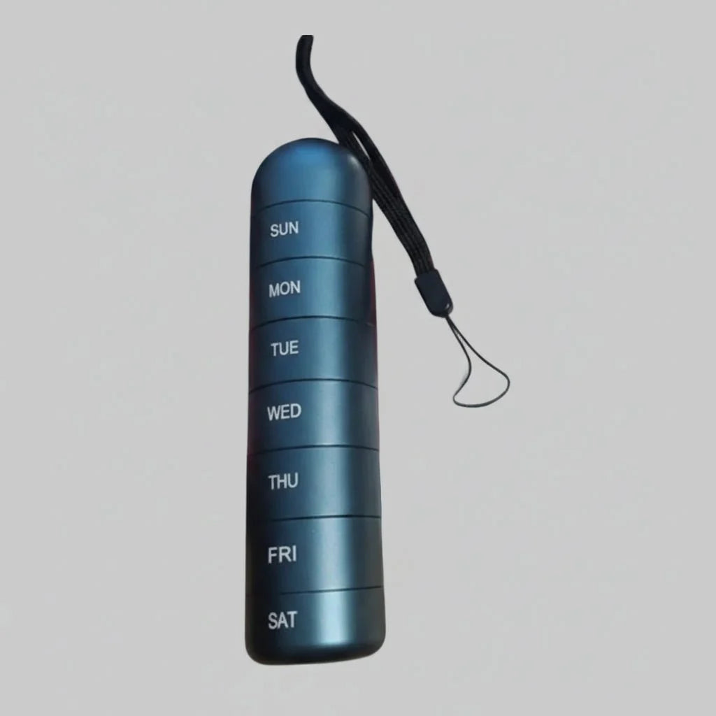 Medication Organizer Waterproof Aluminum 7-Day Compartments