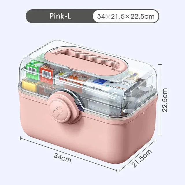 Medicine Storage Organizer ABS Multi-Compartment