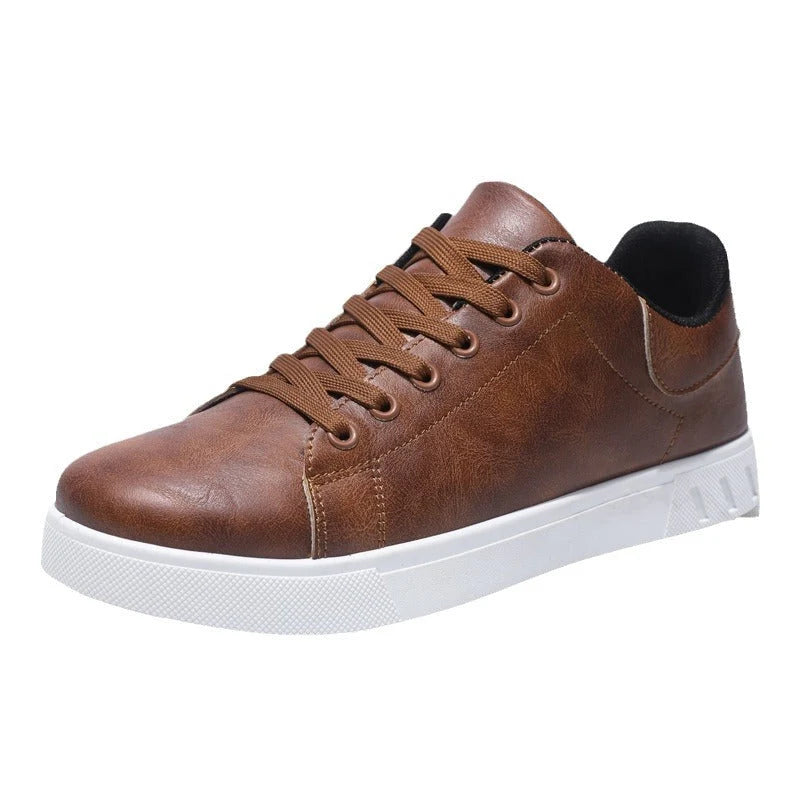 Men's Barefoot Shoes Zero-Drop Faux Leather Roomy Toe Box