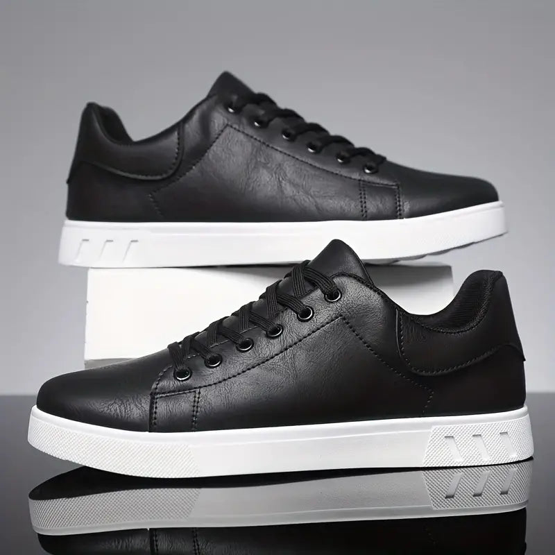 Men's Barefoot Shoes Zero-Drop Faux Leather Roomy Toe Box