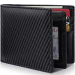 Men’s Bifold Wallet Genuine Leather RFID-Blocking 13 Card Slots