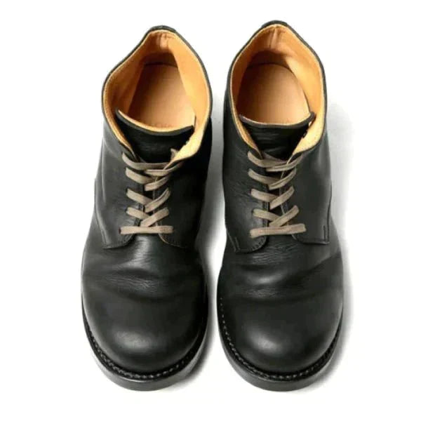 Men's Boots Leather Retro Lace-Up Non-Slip Sole