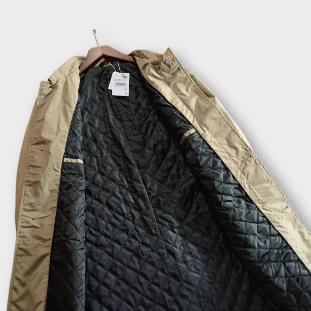 Men’s Coat Lightweight Lined Wind-Resistant Button-Front