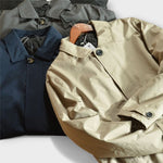 Men’s Coat Mid-Length Button-Front Turn-Down Collar