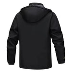Men’s Jacket Waterproof Windproof Fleece-Lined With Adjustable Hood