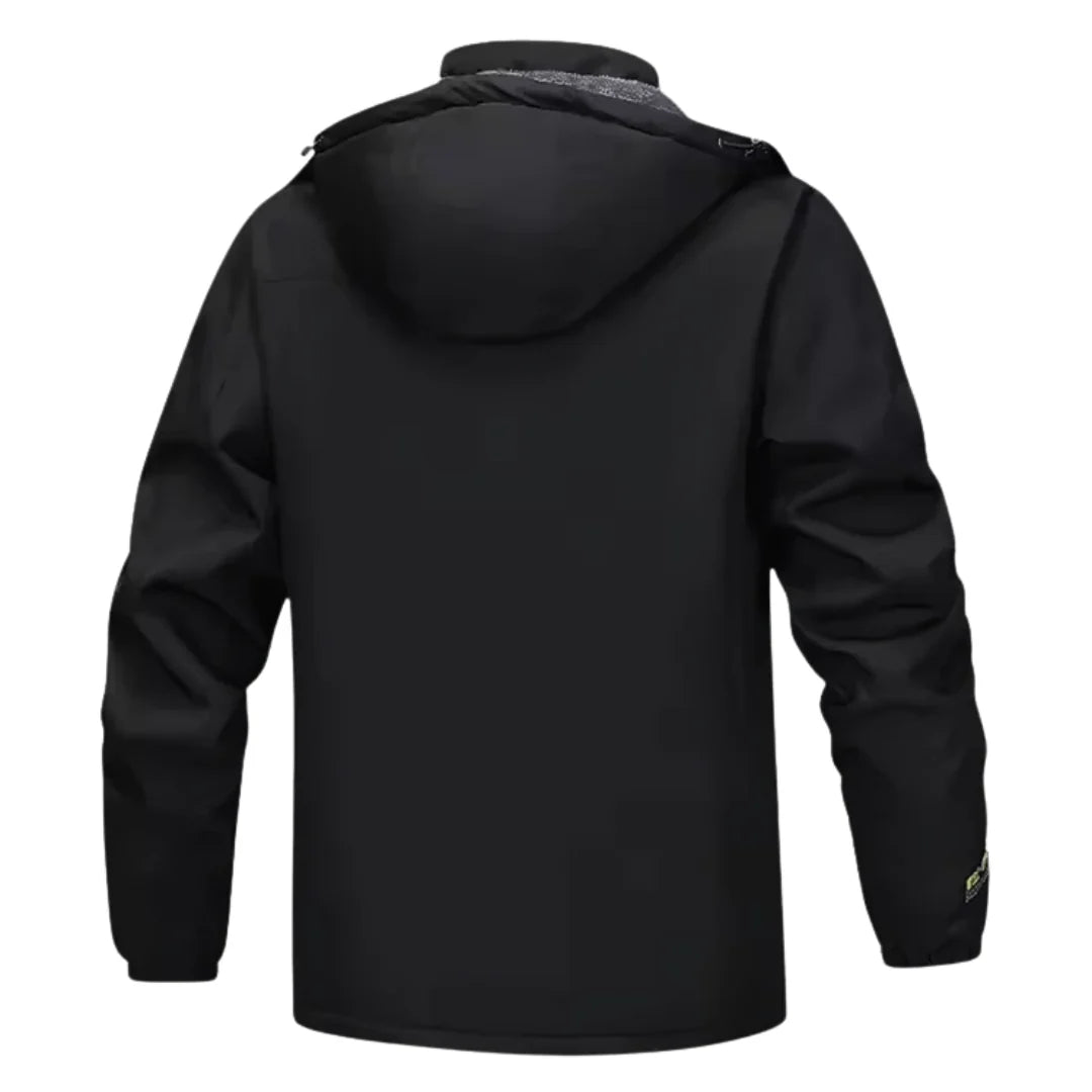 Men’s Jacket Waterproof Windproof Fleece-Lined With Adjustable Hood