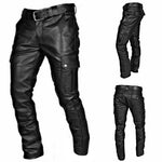 Men’s Leather Pants Genuine Leather Slim Fit Biker Style