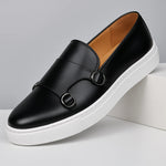 Men’s Loafers Double Monk Strap Cushioned Sole