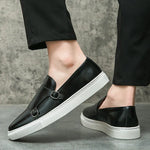 Men’s Loafers Double Monk Strap Cushioned Sole