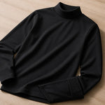 Men’s Long-Sleeve Shirt Slim Fit Fold-Over Stand-Up Collar