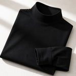 Men’s Long-Sleeve Shirt Slim Fit Fold-Over Stand-Up Collar