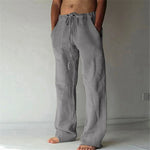 Men’s Lounge Pants Wide-Leg High-Rise Adjustable Drawstring Waist