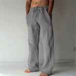 Men’s Lounge Pants Wide-Leg High-Rise Adjustable Drawstring Waist