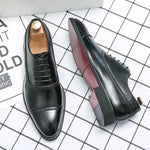 Men’s Oxford Brogue Shoes Genuine Leather Cushioned Footbed