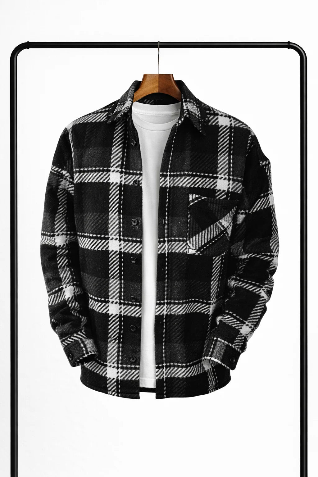 Men's Plaid Overshirt Heavyweight Relaxed Fit