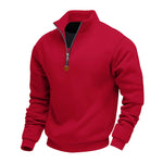 Men’s Quarter-Zip Pullover Insulated Lining Stand Collar