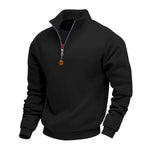 Men’s Quarter-Zip Pullover Insulated Lining Stand Collar