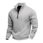 Men’s Quarter-Zip Pullover Insulated Lining Stand Collar
