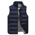 Men’s Quilted Vest Lightweight Warmth Zip Pockets Stand-Up Collar