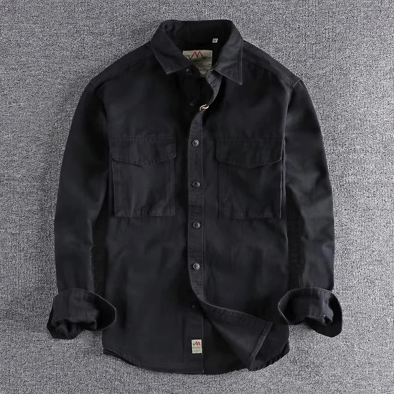 Men’s Shirt 100% Cotton Twill Double Chest Pockets