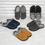 Men’s Slippers Plush Lining Non-Slip Rubber Sole