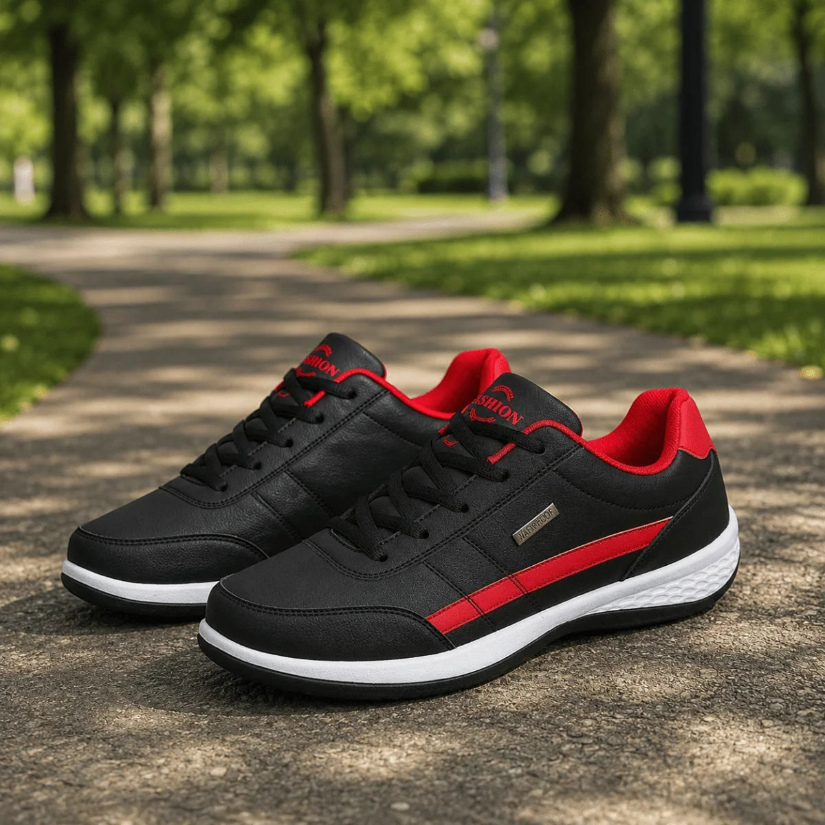 Men’s Sneakers Leather Upper Orthopedic Supportive Fit