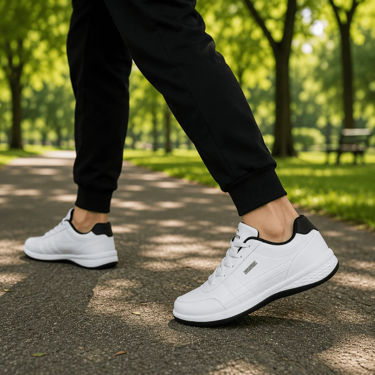 Men’s Sneakers Leather Upper Orthopedic Supportive Fit
