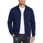 Men's Sweatshirt Jacket Cotton Zip-Up Relaxed Fit