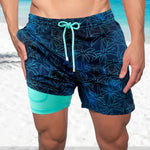 Men’s Swim Shorts Quick-Drying Compression Lining Adjustable Drawstring Waist