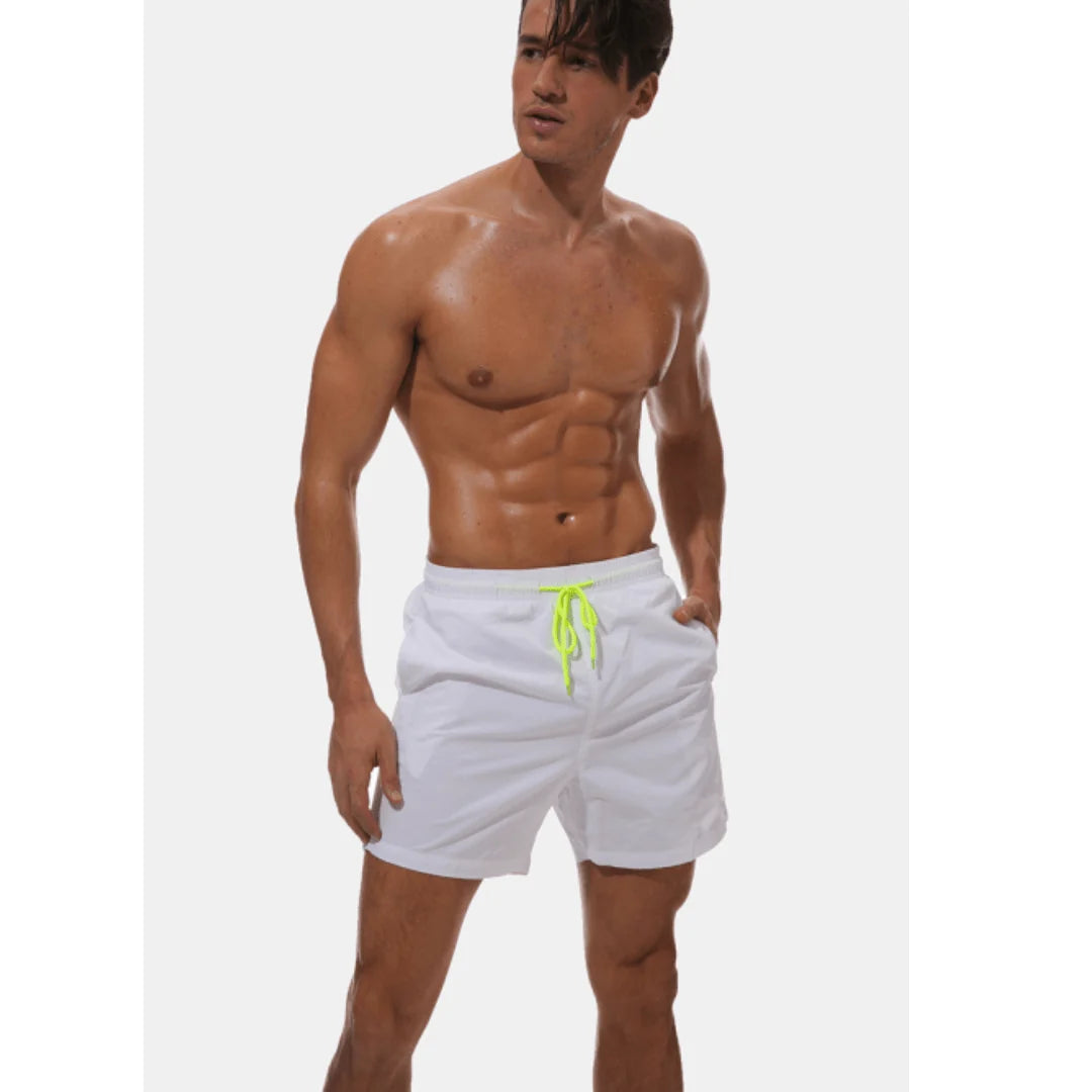 Men’s Swim Shorts Quick-Drying Mesh Lined Adjustable Drawstring Waist