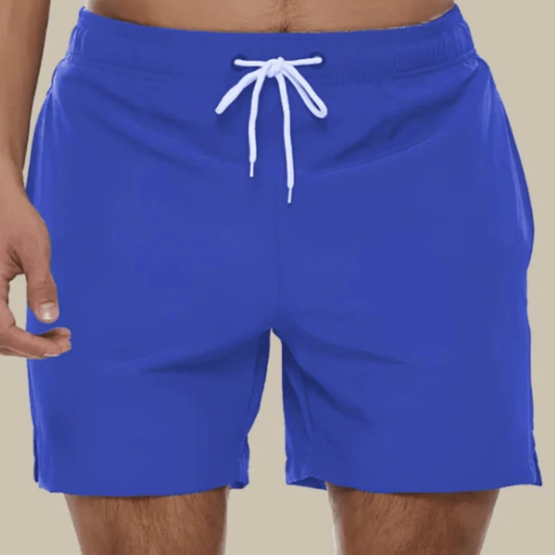 Men’s Swim Shorts Quick-Drying Mesh Lined Adjustable Drawstring Waist
