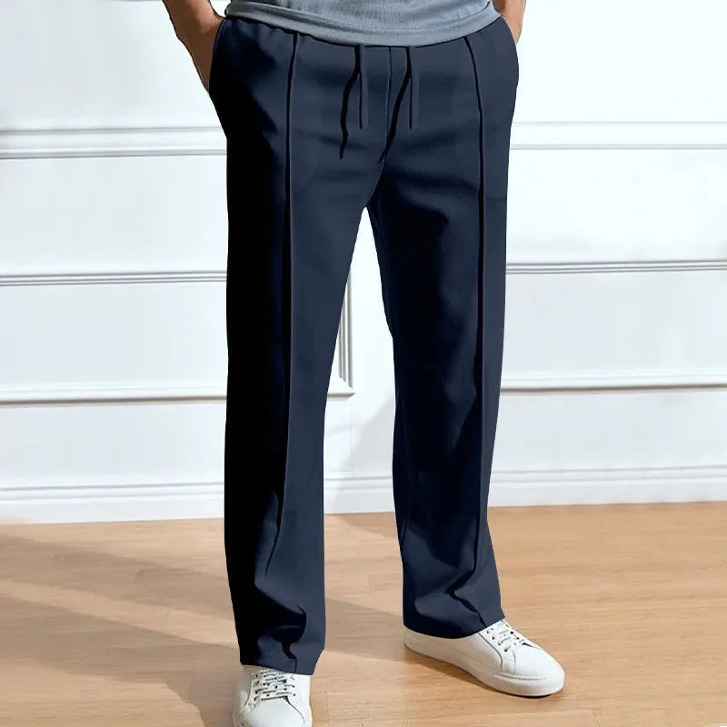 Men's Trousers Slim Fit Elastic Drawstring Waist