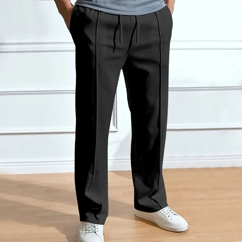 Men's Trousers Slim Fit Elastic Drawstring Waist