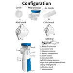 Mesh Nebulizer Quiet USB Rechargeable Portable Design